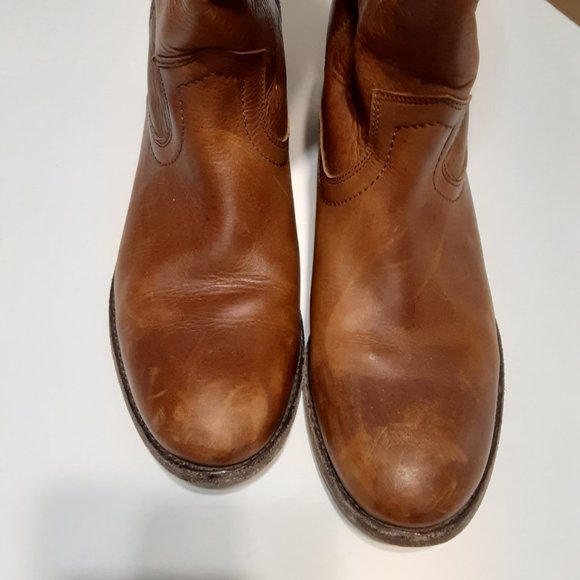 Frye Cognac Melissa Pull On Women's Leather Boots 3475458-COG Size 10B - Picture 7 of 11